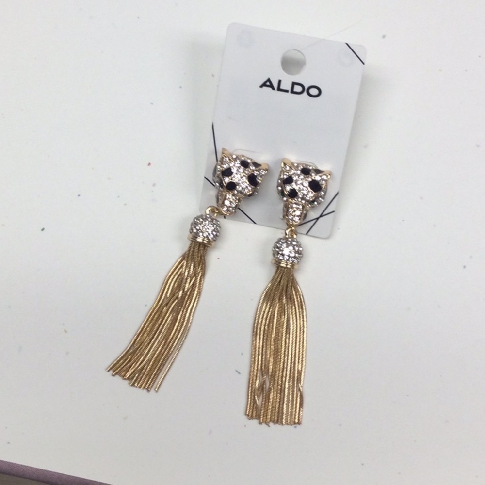 Aldo cheetah earrings NWT.